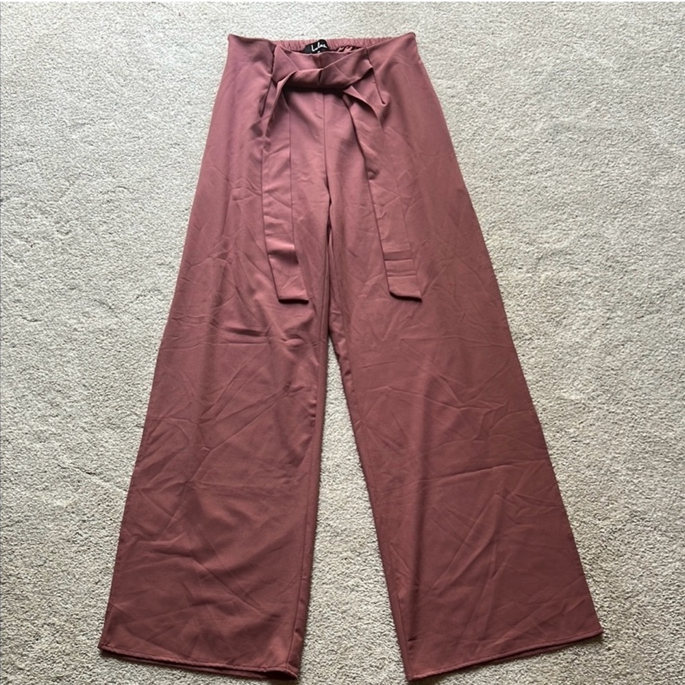 Lulu's Going Places Mauve Wide-Leg Pants - Picture 4 of 7
